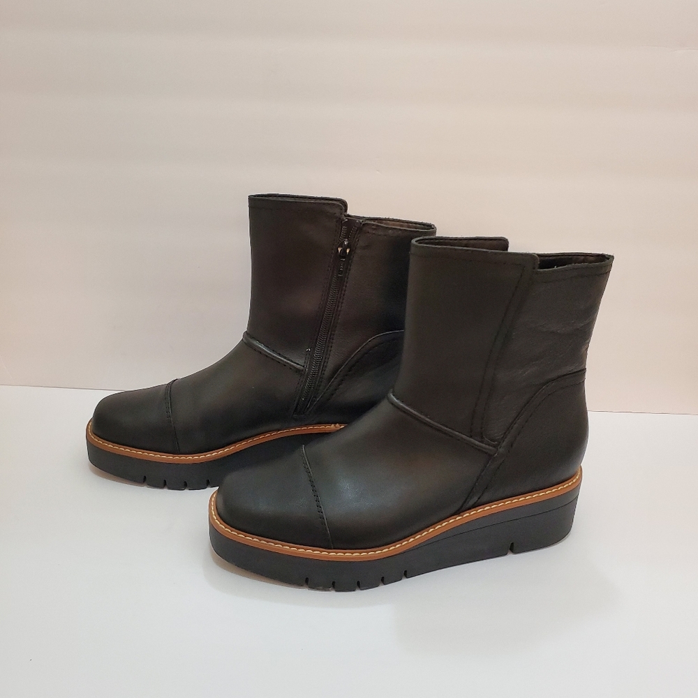 Naturalizer Wylie Womens Leather Wedge Booties
